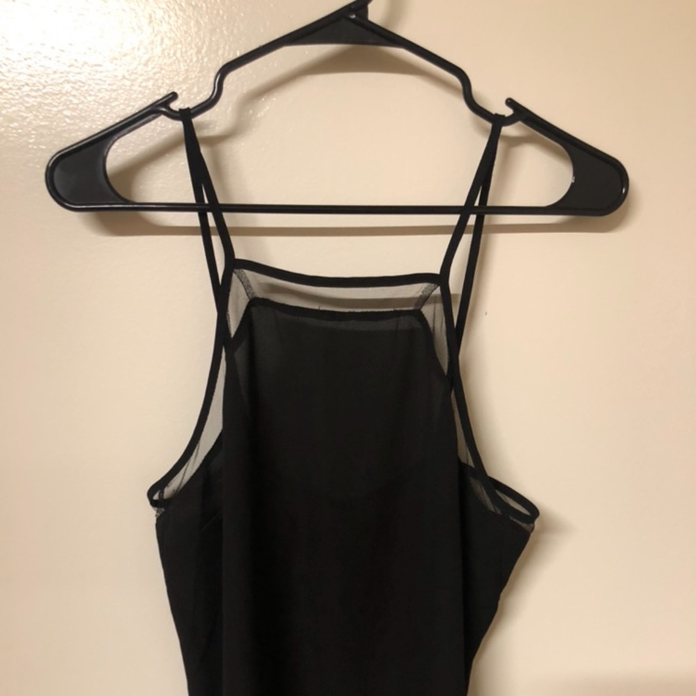 Black mesh tank top